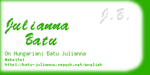 julianna batu business card